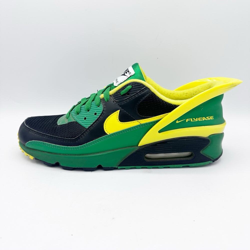 Nike Air Max 90 Flyease Trainer Sneaker Oregon Ducks Black / Green Men's Size 11